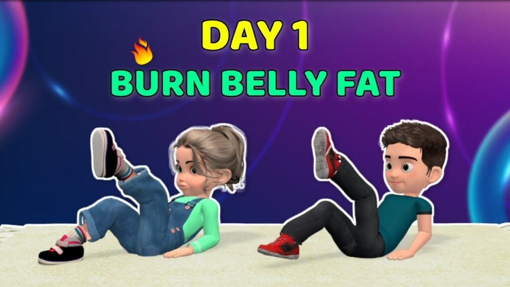 DAY 1 OF 3 – BURN BELLY FAT – KIDS DAILY EXERCISE